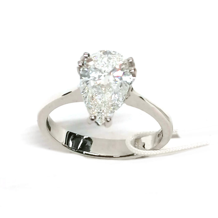 IGI Ring Lab_Grown Diamond PEAR 2.01ct, E VS1 - immagine 3