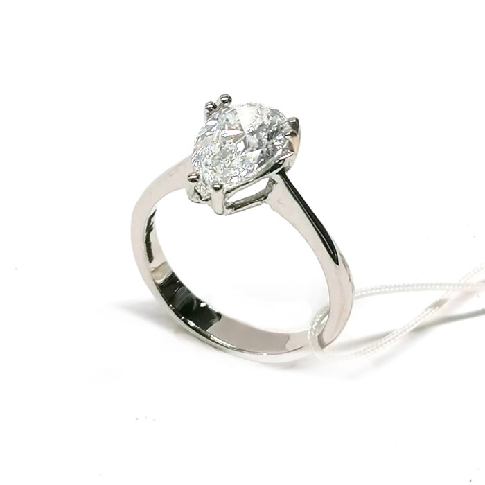 IGI Ring Lab_Grown Diamond PEAR 2.01ct, E VS1 - immagine 4