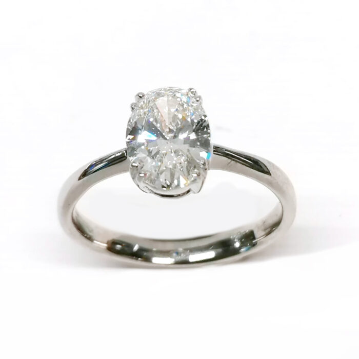 IGI Ring Lab_Grown Diamond Ovale 1.52ct, E VS1