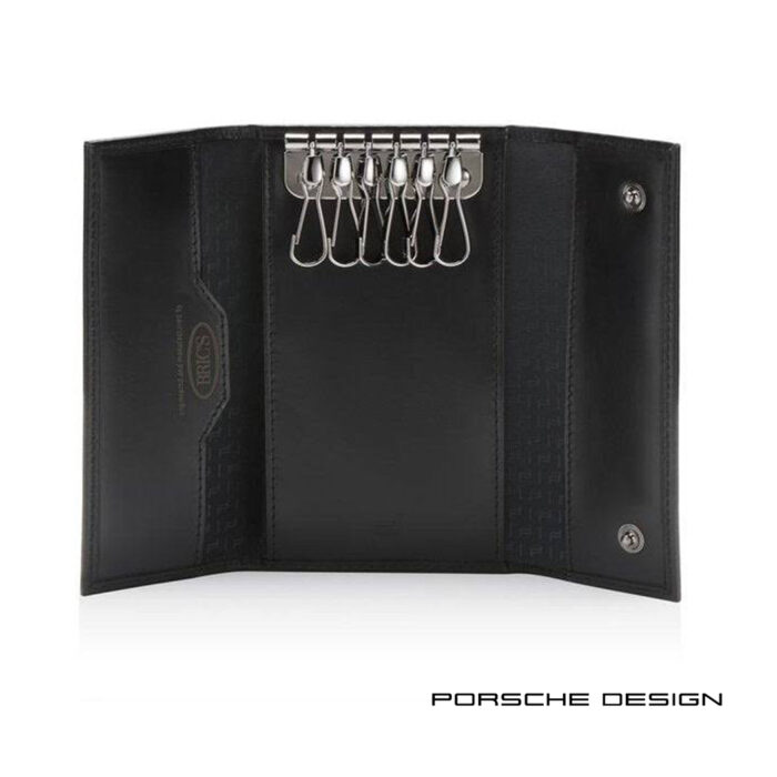 Porsche Design Portachiavi pelle liscia nera - immagine 3