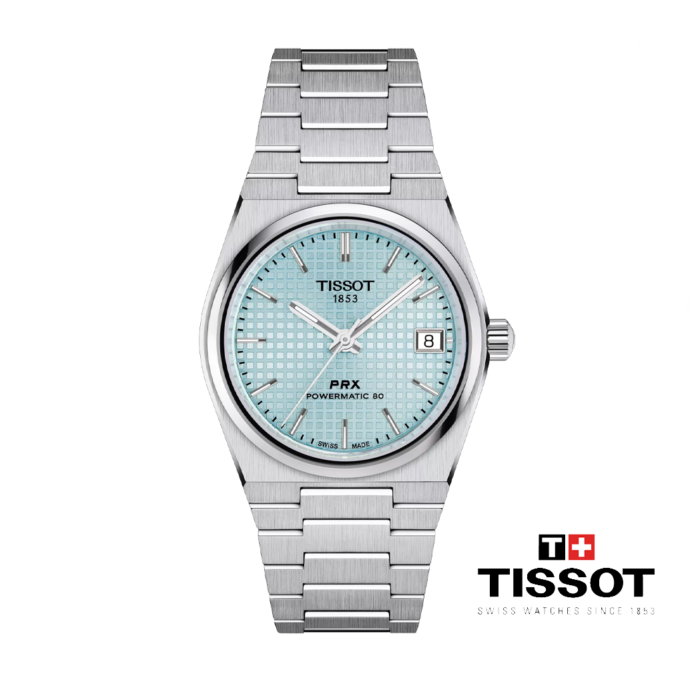 TISSOT PRX Powermatic 80 Light blue, 35mm