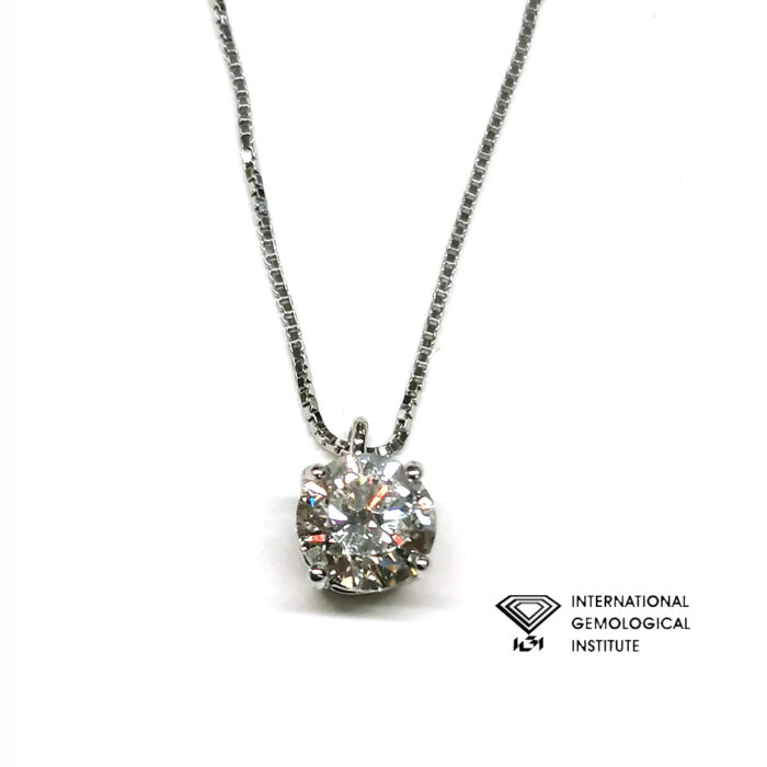 IGI Decolletè Natural Diamond 0.96ct, G S1