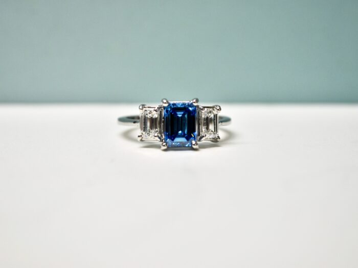 IGI Ring Lab_Grown Blue Fancy Diamond 1.28ct - immagine 2