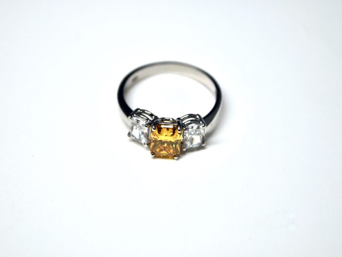 IGI Ring Lab_Grown Orange Fancy Diamond 1.04ct - immagine 3