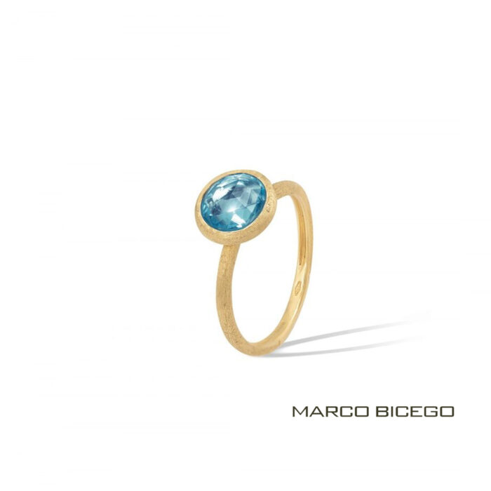 MARCO BICEGO, Ring Jaipur Gold,Blu Topaz