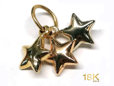 Ciondolo 3 Stelle in Oro 18K