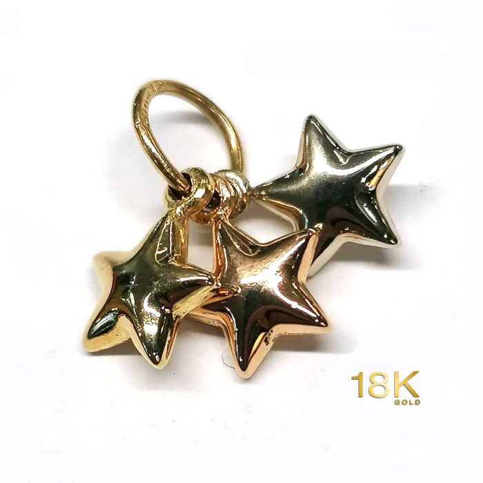 Ciondolo 3 Stelle in Oro 18K