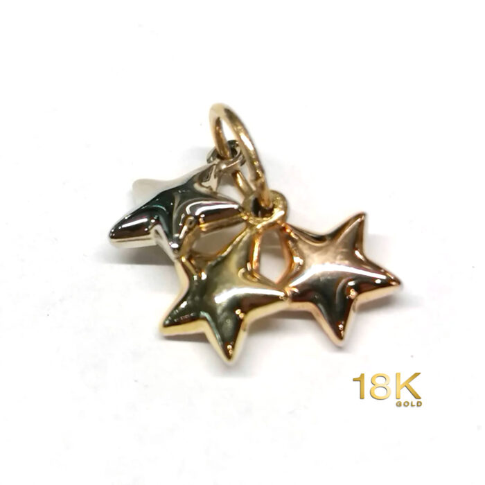 Ciondolo 3 Stelle in Oro 18K - immagine 3