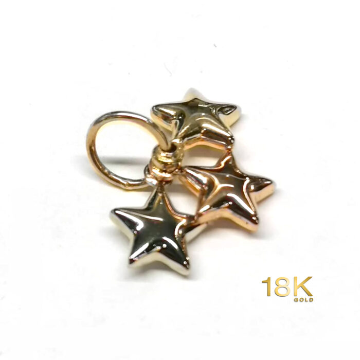 Ciondolo 3 Stelle in Oro 18K - immagine 2