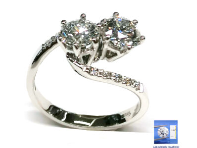 IGI Ring Lab_Grown Toi & Moi Diamonds 1.50ct, E VS1