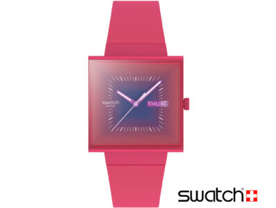 Swatch, Bioceramic "What If ?" SQUARELY BERRY