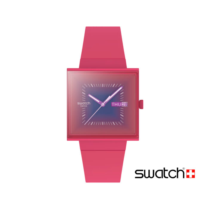 Swatch, Bioceramic "What If ?" SQUARELY BERRY